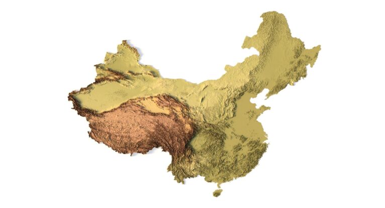 China Terrain 3D model