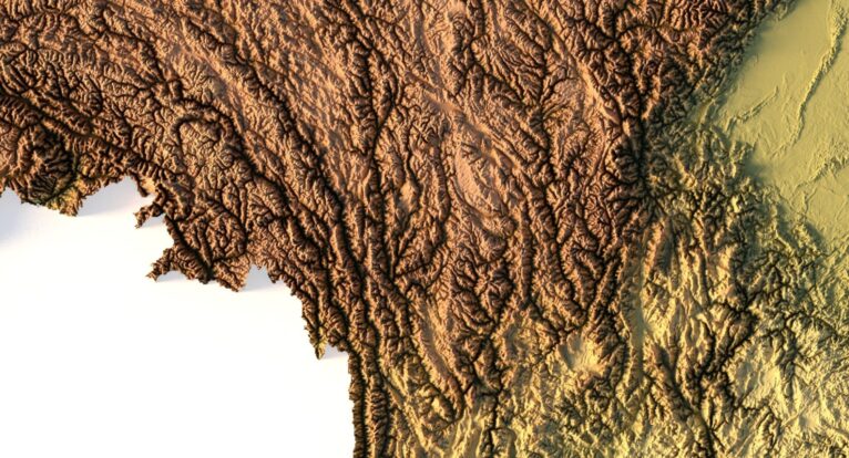China relief map