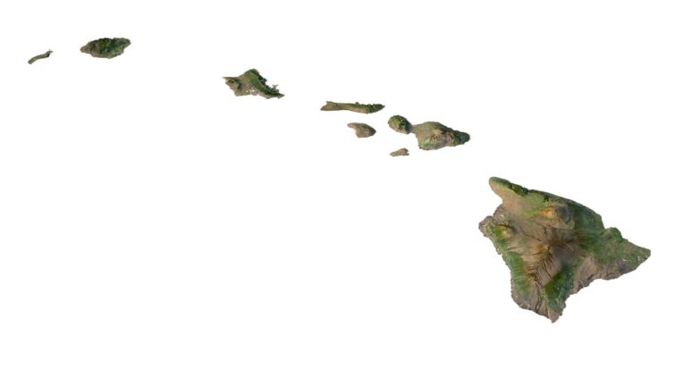 Hawaii relief map