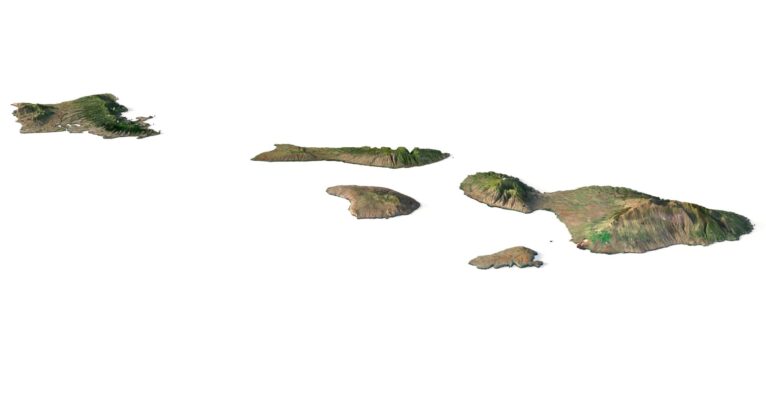 Topographic map Hawaii