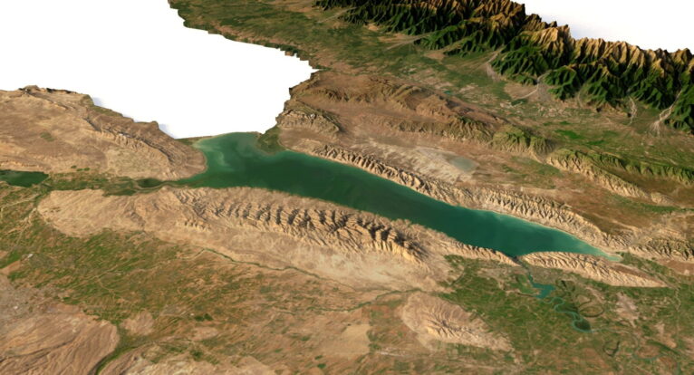 Accurate 3D representation of Azerbaijan's relief