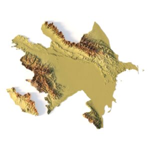 STL 3D model of Azerbaijan's relief