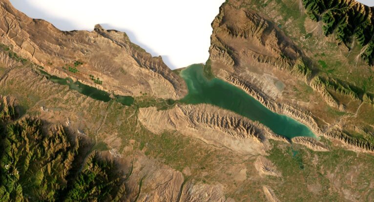 OBJ 3D model of Azerbaijan's terrain