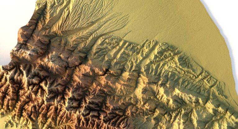 3D terrain model of Azerbaijan