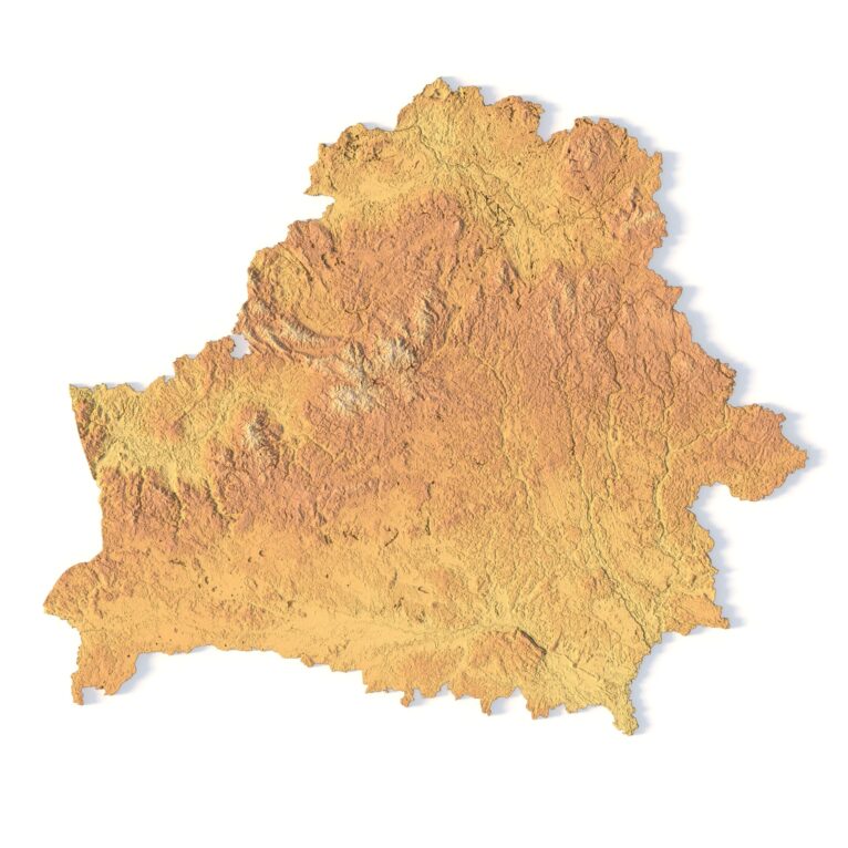Belarus landscape in 3D
