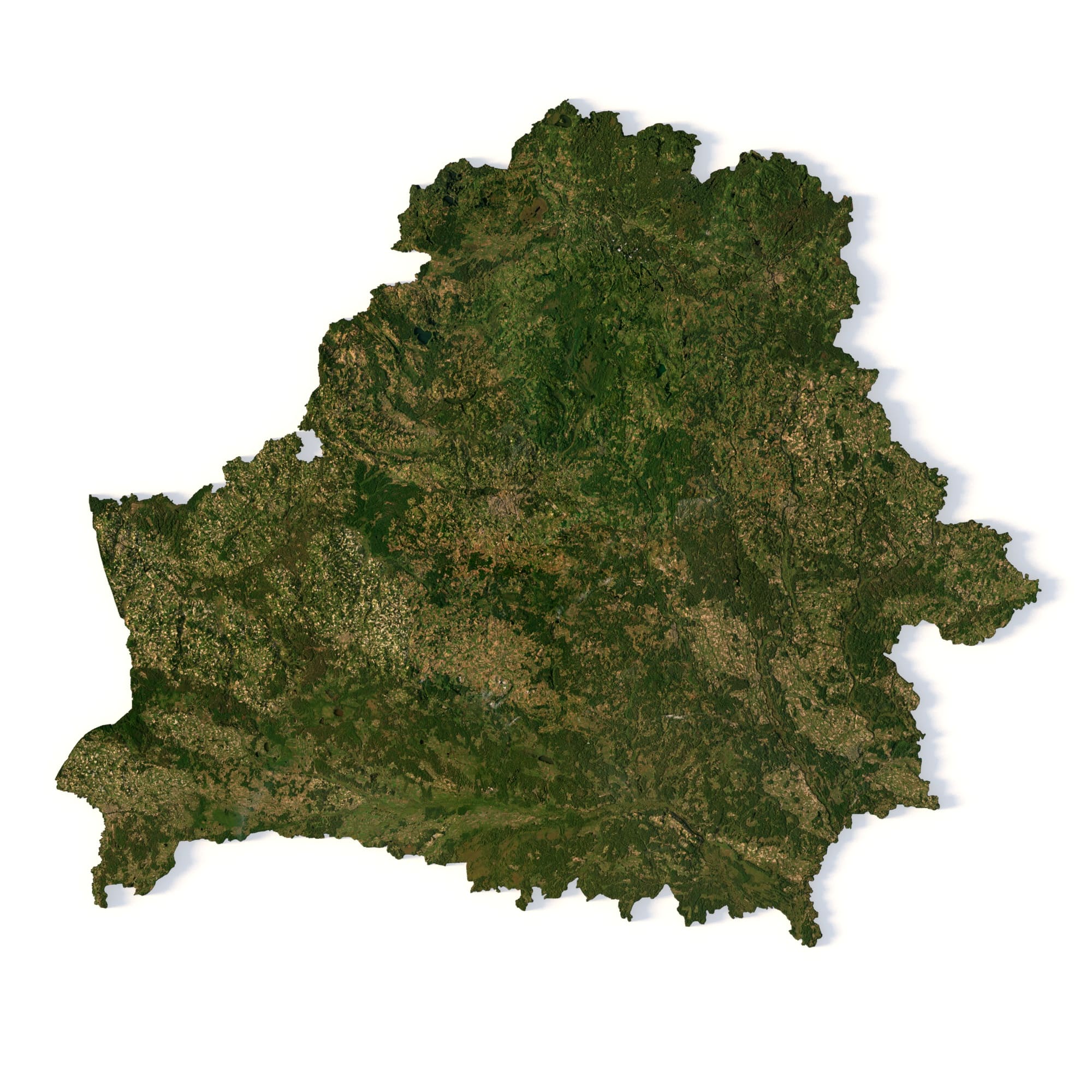 High-quality 3D model of Belarus geography High-quality 3D model of Belarus geography