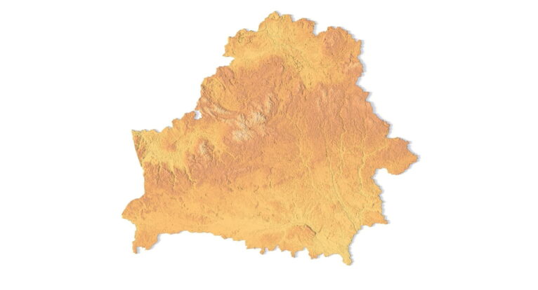 STL 3D model of Belarus relief