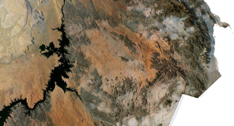 3D map of Egypt topography