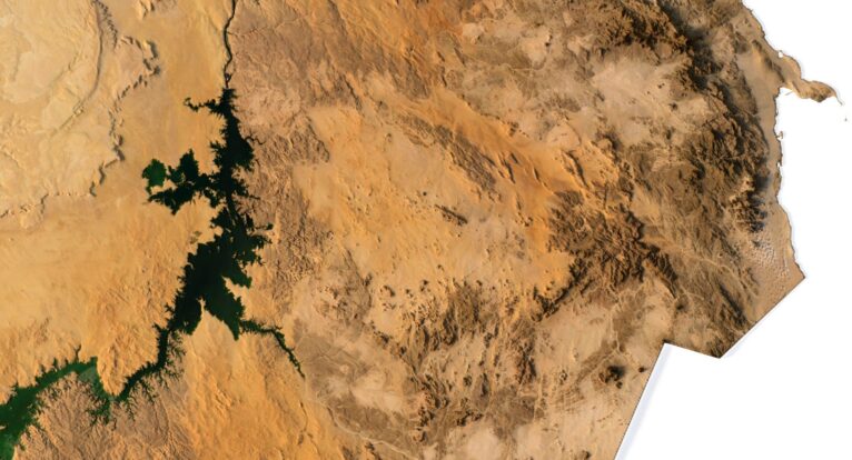 3D model of Egypt elevation