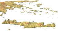 Greece relief map