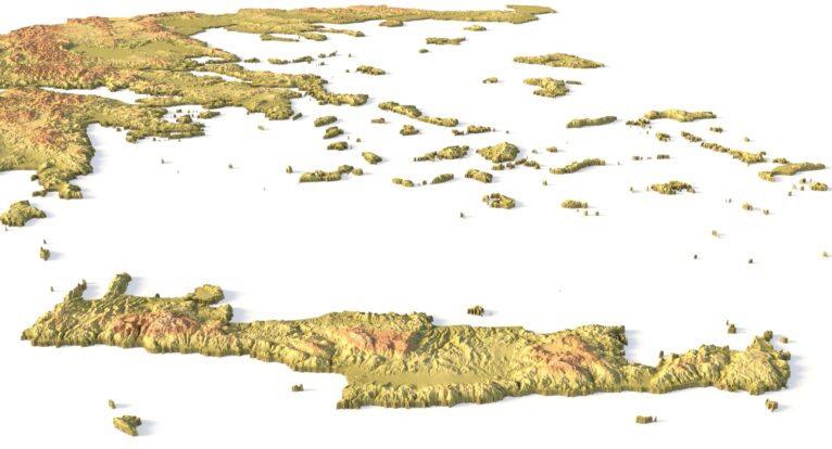 Greece relief map