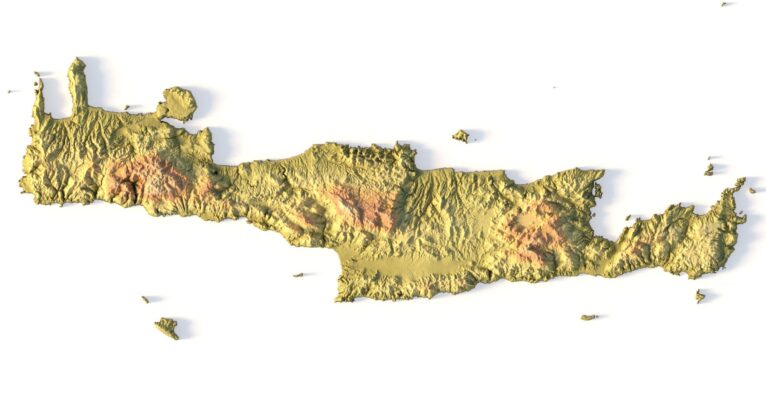 Accurate 3D representation of Greece's relief