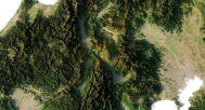 3D terrain model of Japan