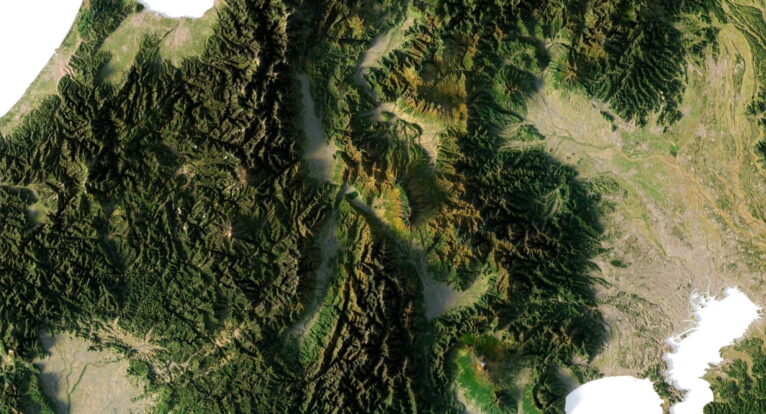 3D terrain model of Japan
