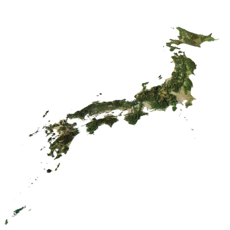 Japan relief map