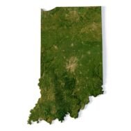 Indiana 3D model terrain
