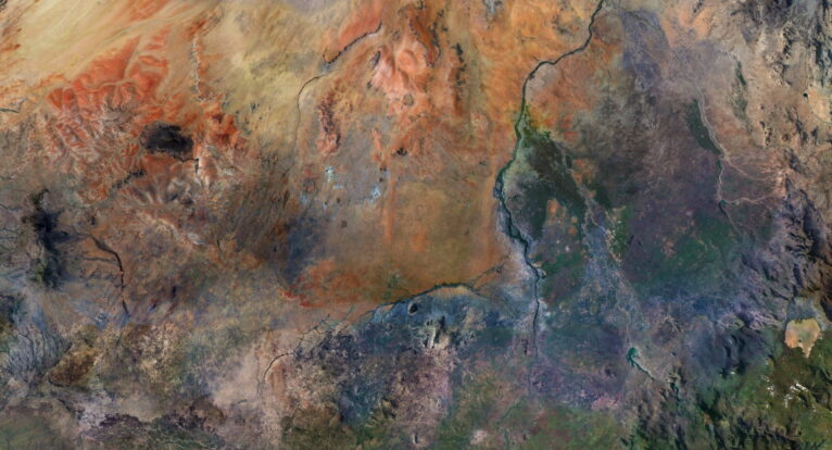 Detailed 3D model of Africa relief