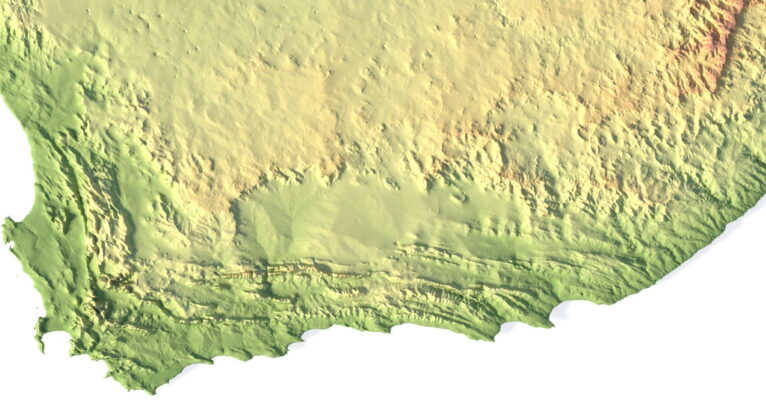 Explore Africa terrain in 3D
