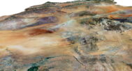 Detailed 3D elevation model of Africa