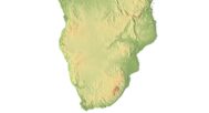 High-resolution 3D elevation map of Africa, perfect for 3D graphic design and artistic projects.