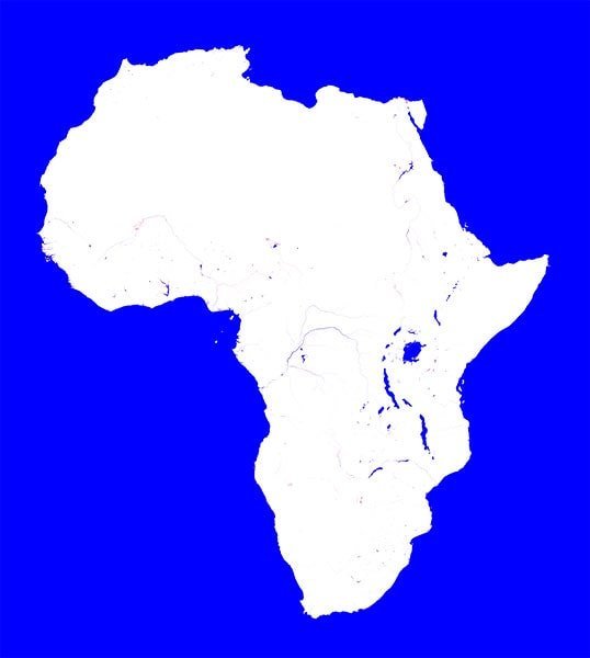 Africa Water Mask Africa Water Mask