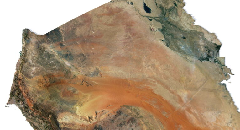 Arabian Peninsula relief map
