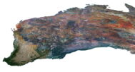 Realistic 3D model of Australia terrain