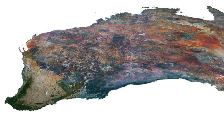 Realistic 3D model of Australia terrain