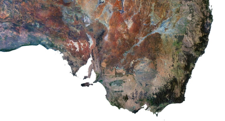 Precise 3D visualization of Australia’s mountain ranges with detailed elevation mapping.