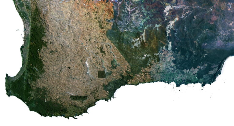 3D relief map of Australia
