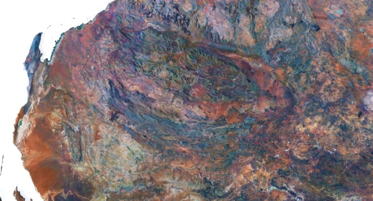 Detailed 3D model of Australia relief