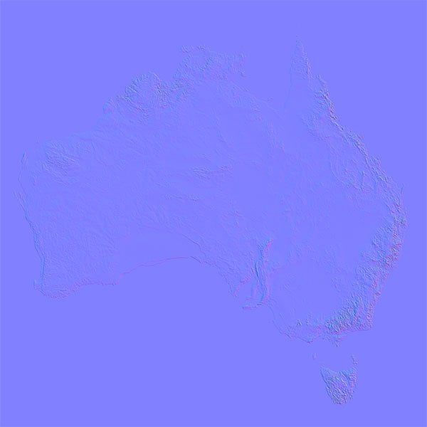Australia Normal Map Australia Normal Map