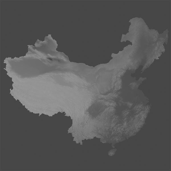 China Height Map China Height Map