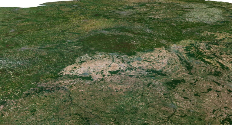 3D relief map of France