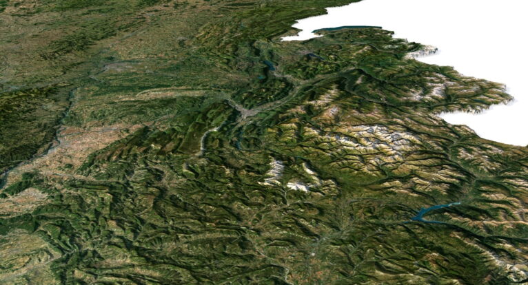 3D terrain model of France