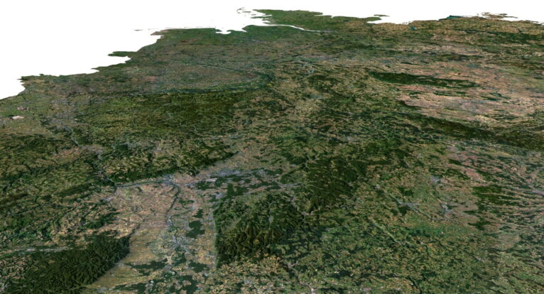 3D terrain model of Germany
