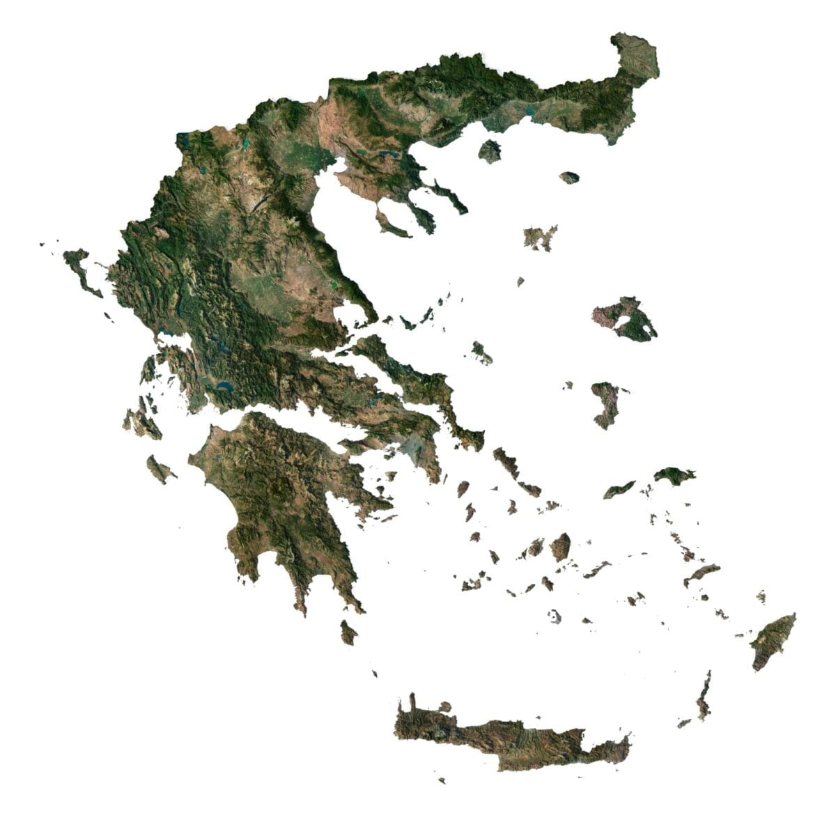 Greece 3D model terrain Greece 3D model terrain