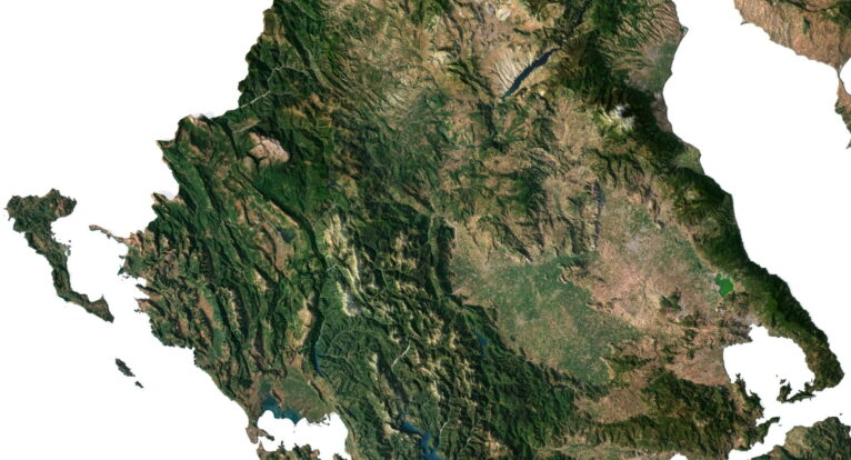 Greece relief map