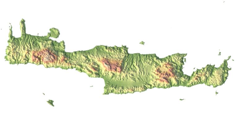 Topographic map Greece