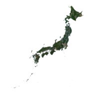 Japan 3D model terrain
