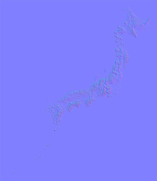 Japan Normal Map Japan Normal Map