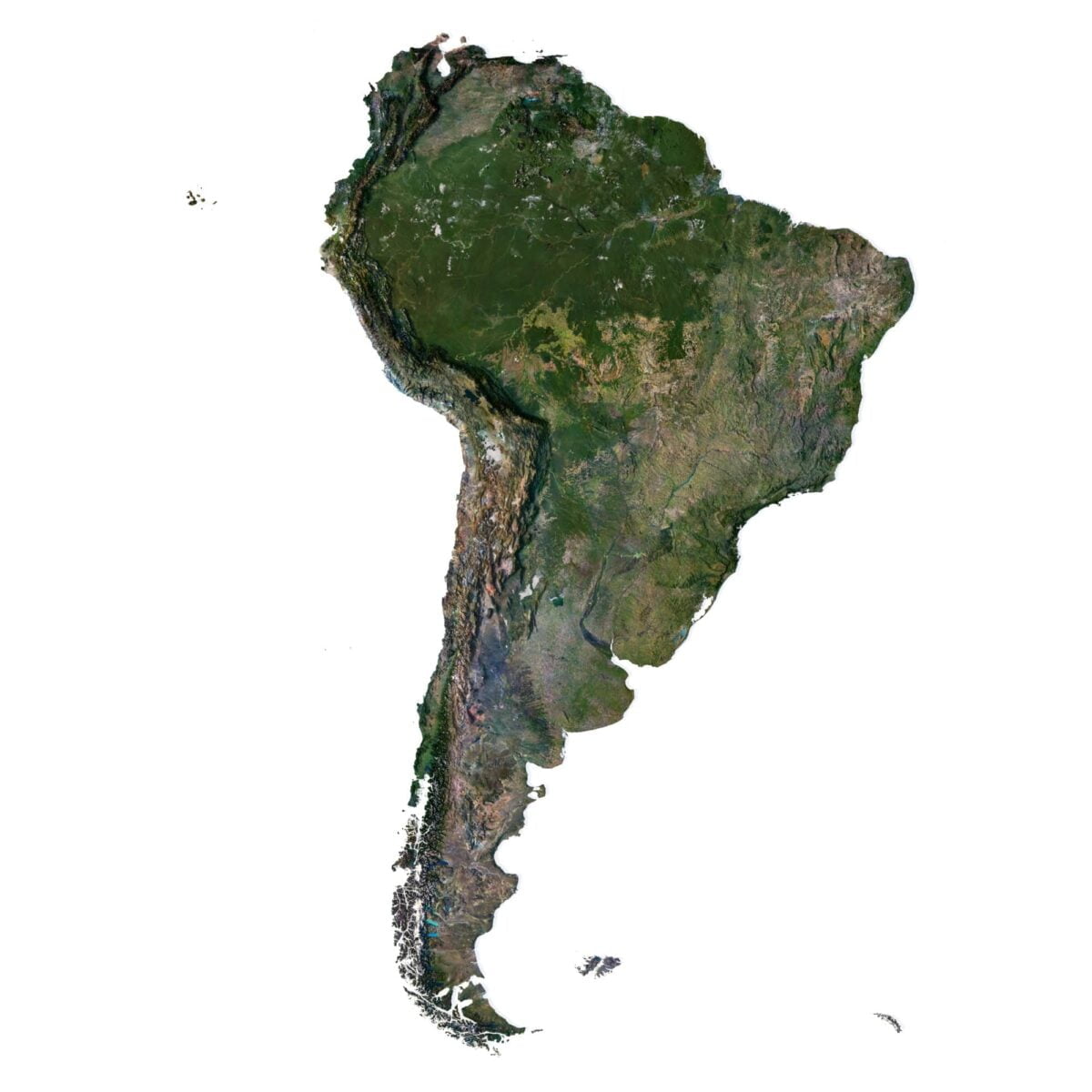 South America 3D model terrain South America 3D model terrain