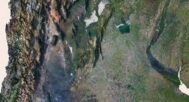 3D terrain model of South America