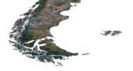 OBJ 3D model of South America terrain