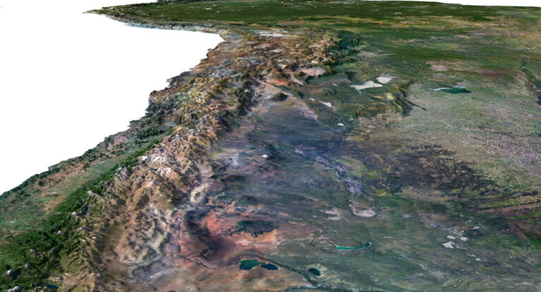 STL 3D model of South America relief