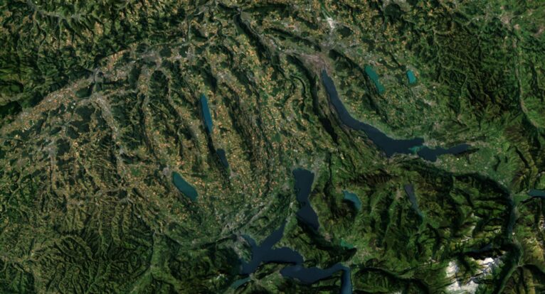 Switzerland relief map