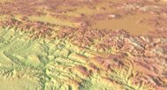 Detailed 3D model of Turkey relief