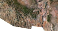 UV layer for precise texture mapping in the 3D model of the United States terrain