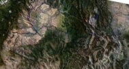 3D relief map of United States