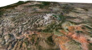 OBJ 3D model of United States terrain